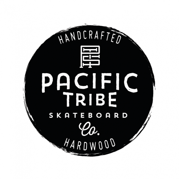 Pacific Tribe handcrafted hardwood skateboard company  logo 