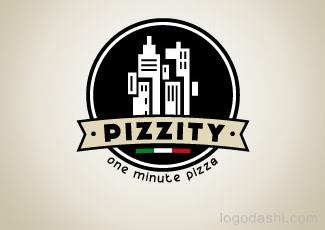 PIZZITY徽标标志logo设计，品牌vi设计