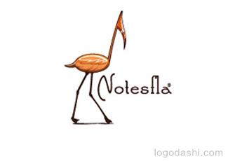 Notesfla标志标志logo设计，品牌vi设计