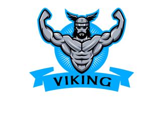 VIKING健身房logo标志logo设计，品牌vi设计