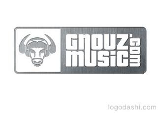 Gnouz音乐网站标志logo设计，品牌vi设计