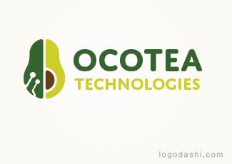 Ocotea高科技标志logo设计，品牌vi设计