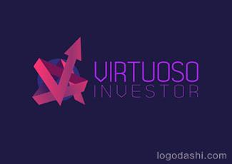 Virtouso投资标志logo设计，品牌vi设计