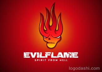 EvilFlame标志logo设计，品牌vi设计