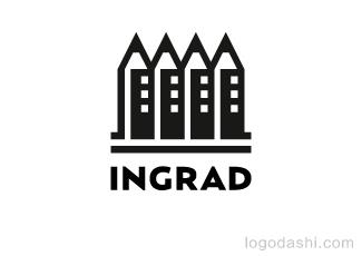 INGRAD标志标志logo设计，品牌vi设计