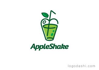 AppleShake标志标志logo设计，品牌vi设计