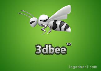 3dbee商标标志logo设计，品牌vi设计