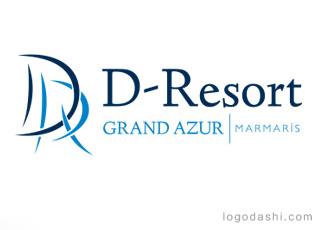 D-Resort酒店标志标志logo设计，品牌vi设计