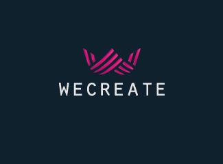 wecre​​ate标志logo设计，品牌vi设计