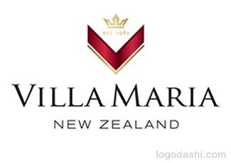 西兰VillaMaria葡萄酒标志logo设计，品牌vi设计