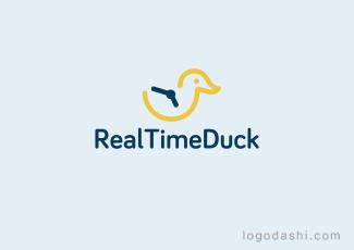 RealTimeDuck标志标志logo设计，品牌vi设计