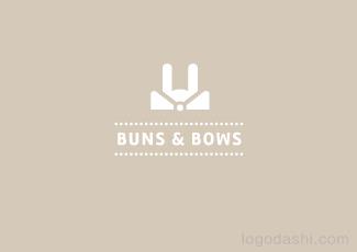 BUNS&BOWS标志logo设计，品牌vi设计