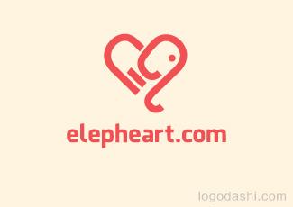 Elepheart网站LGOO标志logo设计，品牌vi设计