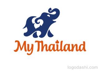 MyThailand大象标志logo设计，品牌vi设计