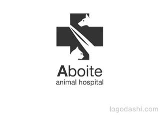 Aboite宠物医院标志logo设计，品牌vi设计