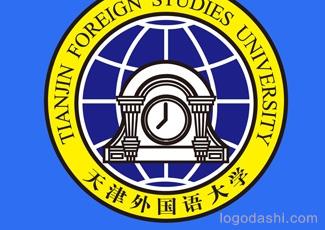 天津外国语大学校徽标志图片含义标志logo设计，品牌vi设计