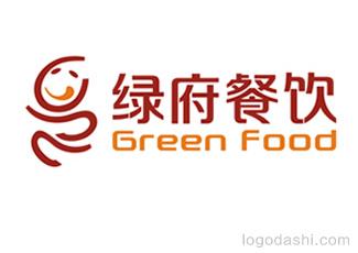 绿府餐饮标志logo设计，品牌vi设计