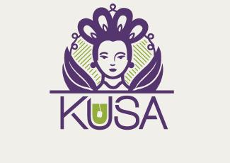 KUSA茶叶商店标志logo设计，品牌vi设计