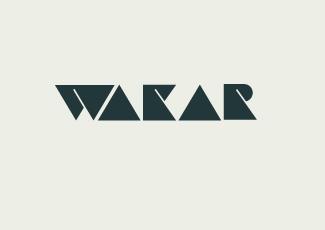 WAKAR字体标志logo设计，品牌vi设计