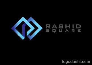 RASHID广场标志标志logo设计，品牌vi设计