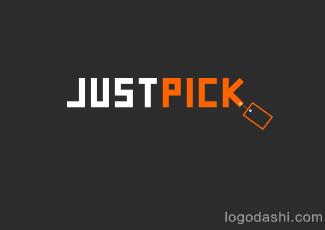 JustPick电子商务标志logo设计，品牌vi设计