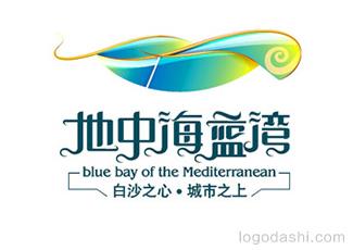 地中海蓝湾标志logo设计，品牌vi设计