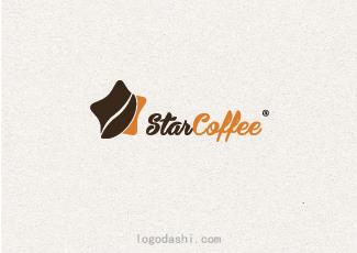 StarCoffee咖啡馆标志logo设计，品牌vi设计