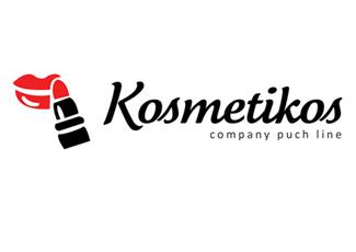 Kosmetikos化妆品商店标志logo设计，品牌vi设计