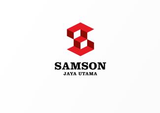 SAMSON立体logo标志logo设计，品牌vi设计