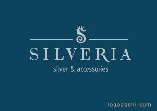 Silveria银饰店标志logo设计，品牌vi设计