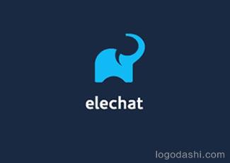 elechat标志logo设计，品牌vi设计