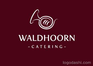 Waldhoorn餐饮标志logo设计，品牌vi设计