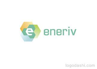 eneriv金融服务标志logo设计，品牌vi设计