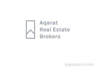 Aqarat房地产经纪标志logo设计，品牌vi设计